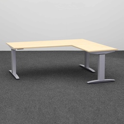 Höhenverstellbarer Eck Schreibtisch Tradingzone Proline kurze Seite rechts (Eiche, Neu, 180x160)
