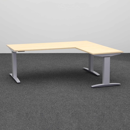 Höhenverstellbarer Eck Schreibtisch Tradingzone Proline kurze Seite rechts (Eiche, Neu, 180x160)
