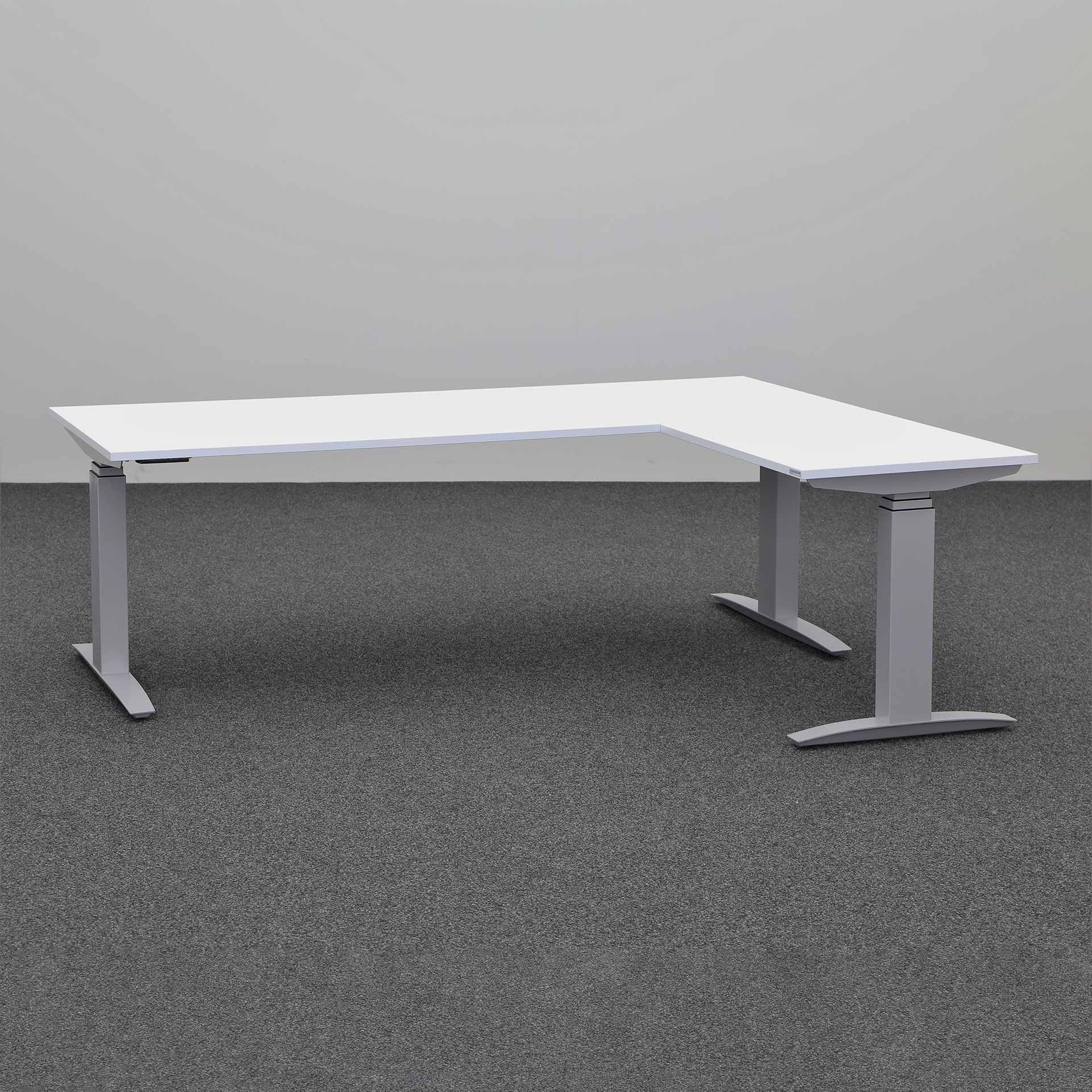 Sitz-/Stehtisch Tradingzone Proline kurze Seite rechts (Weissgrau, Neu, 200x160)
