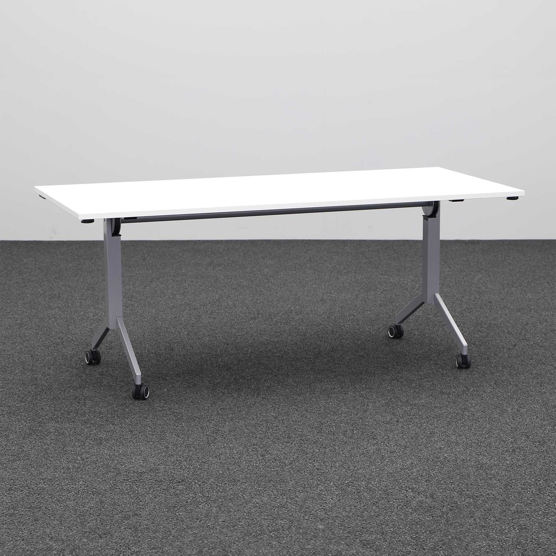 Image of Klapptisch Tradingzone Proline 180x80 cm, Weiss/Silbergrau, Rechteckig, Neu - Perfekt für Meetings