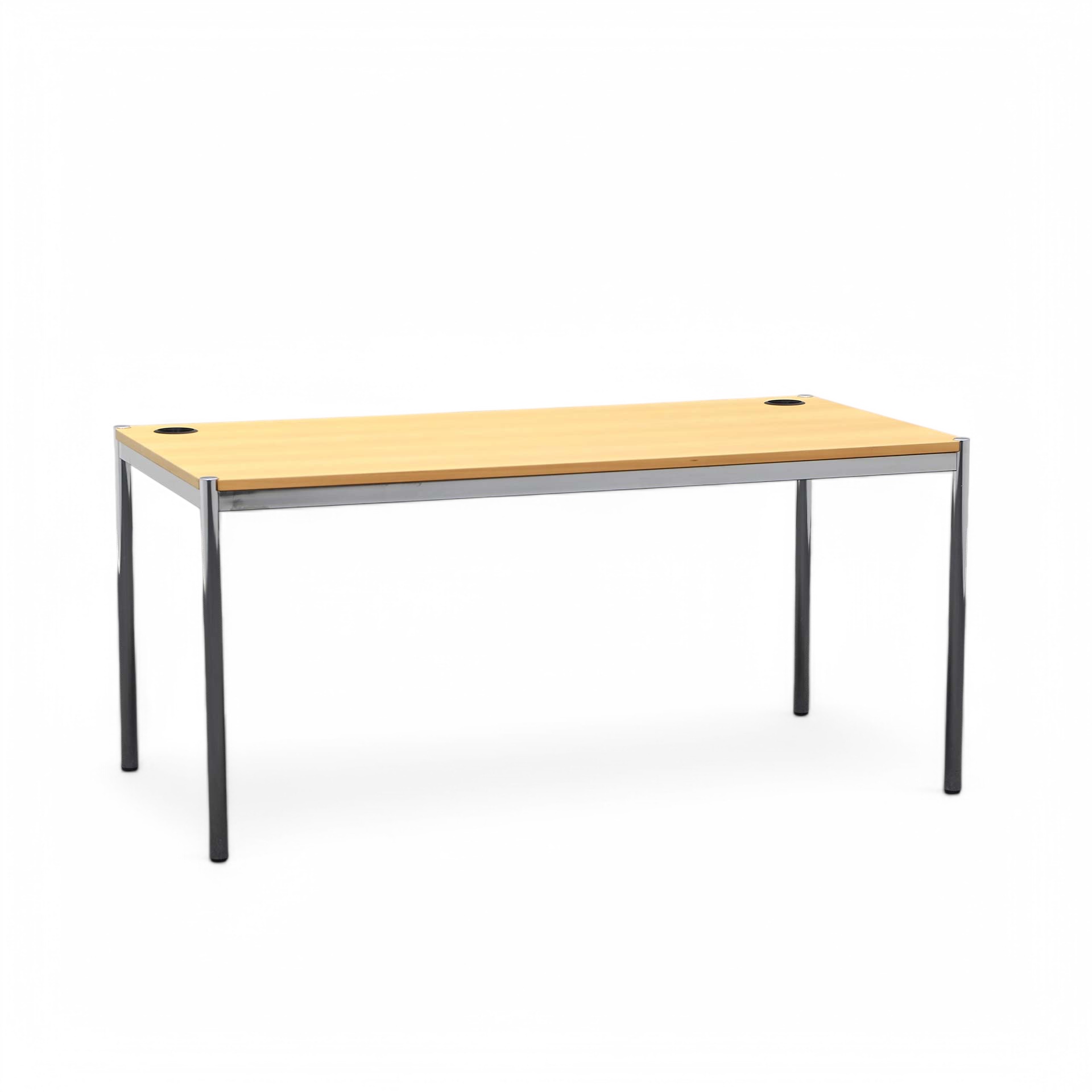 Schreibtisch Ergodata Multi Desk 160x80 cm, Birnbaum/Verchromt, Normal gebraucht, Bürotisch - für Büro oder Homeoffice
