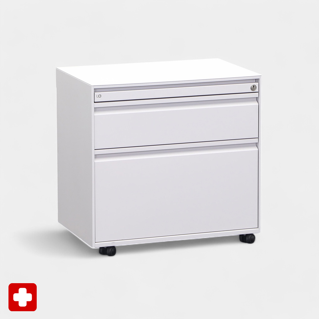 Rollkorpus Lista LO, weiss, Metall (Gut, mit Schlüssel)