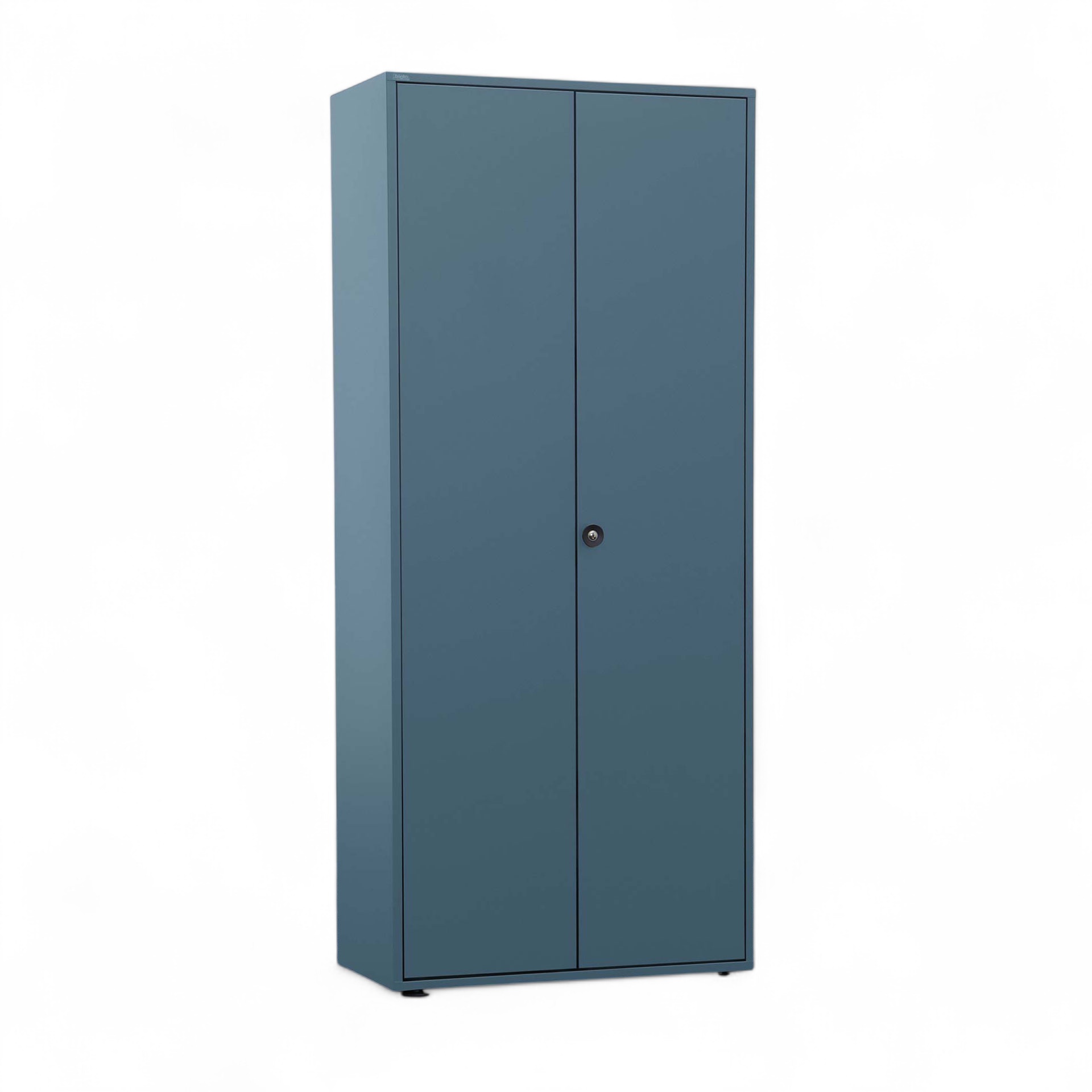 Image of Metallschrank Bigla BM2, 80 cm Graublau, mit Schlüssel, Neu