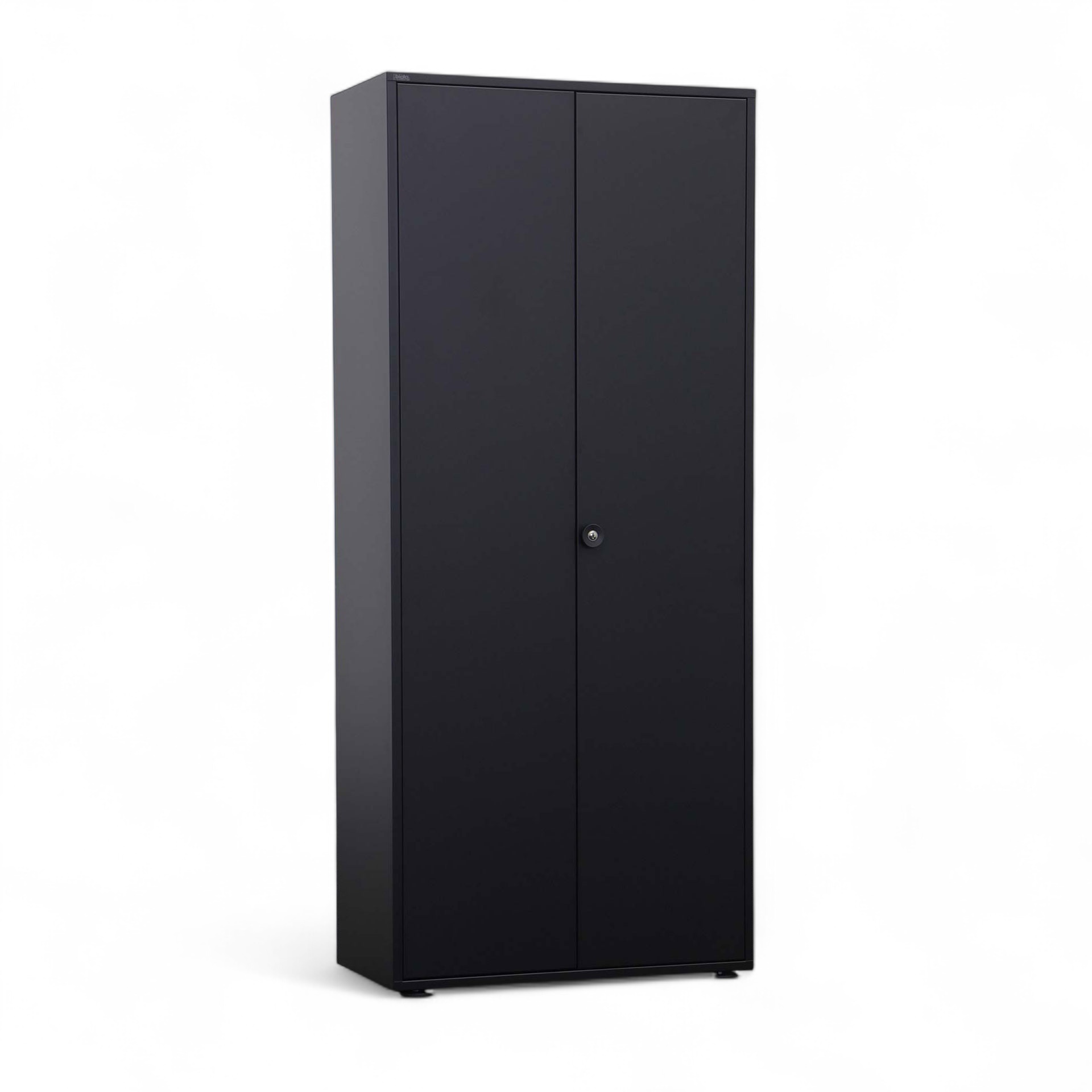 Image of Metallschrank Bigla BM2, 80 cm Schwarz, mit Schlüssel, Neu
