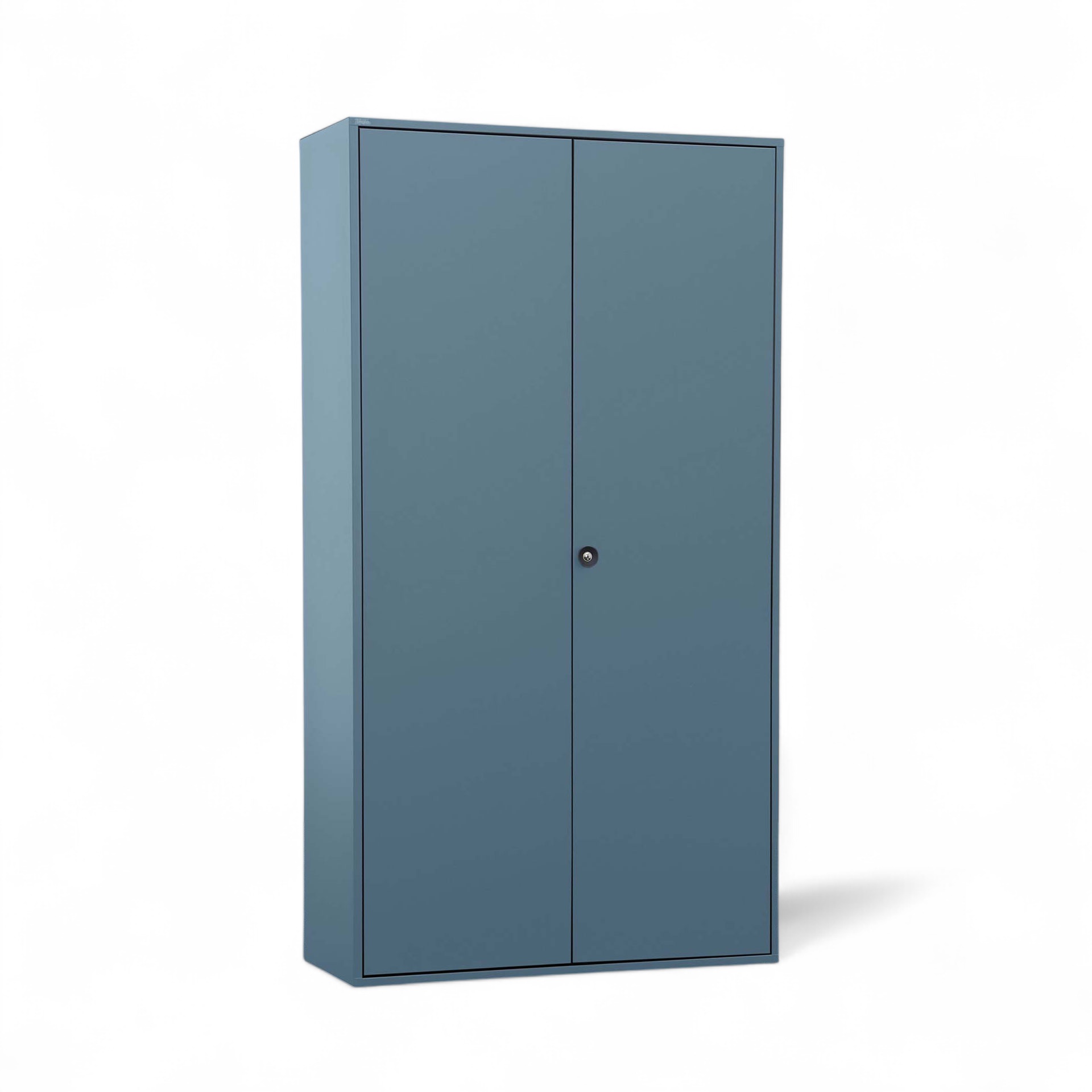 Metallschrank Bigla BM2, 100 cm (Graublau, Neu, Mit Schlüssel)