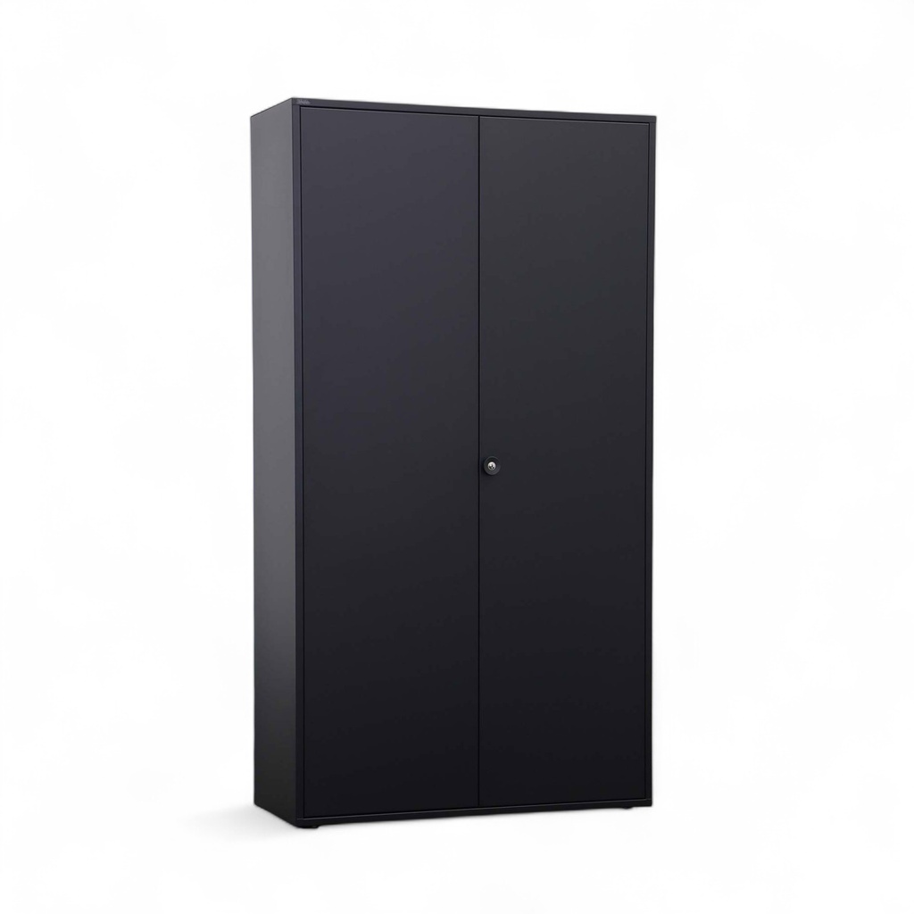 Armoire métallique Bigla BM2, 100 cm (Noir, Nouveau, avec clé)