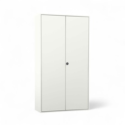 Armadio in metallo Bigla BM2, 100 cm (Bianco, Nuovo, con chiave)