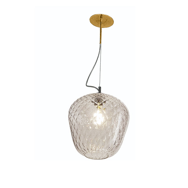 Murano Pendellampen Murano Dalia (Hellrosa, Oro satinato, Sosp. P., 19)