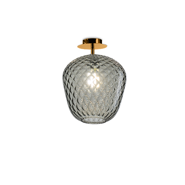 Murano Deckenlampen Murano Dalia (Hellgrau-braun, Oro satinato, PL. P., 19)