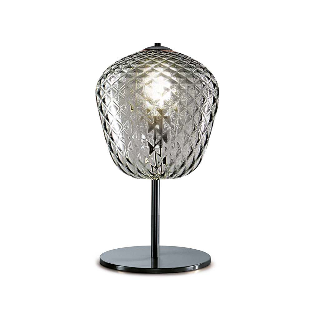 Murano Tischlampen Murano Dalia (Hellgrau-braun, Neu, Cromata, LP., 19)
