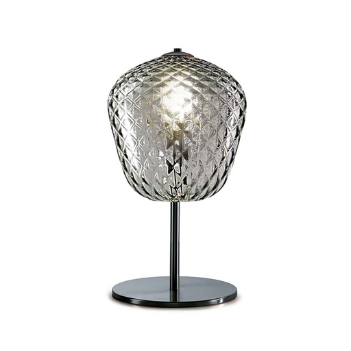 Murano Tischlampen Murano Dalia (Hellgrau-braun, Neu, Cromata, LP., 19)