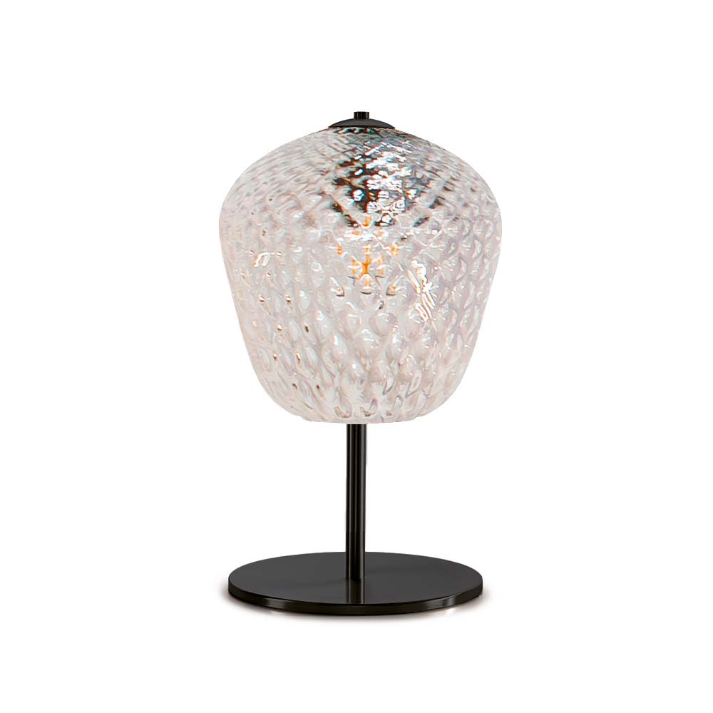 Murano Tischlampen Murano Dalia (Transparent, Nera opaca, LP., 19)