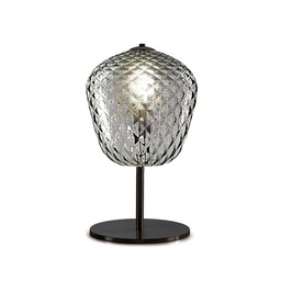 Murano Tischlampen Murano Dalia (Hellgrau-braun, Neu, Nera opaca, LP., 19)