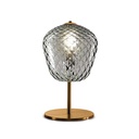 Murano Tischlampen Murano Dalia (Hellgrau-braun, Neu, Oro satinato, LP., 19)