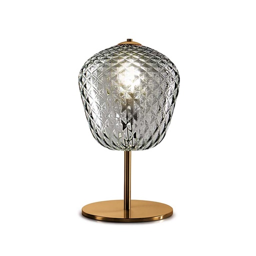 Murano Tischlampen Murano Dalia (Hellgrau-braun, Neu, Oro satinato, LP., 19)