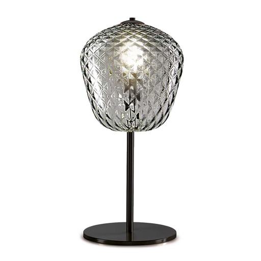Murano Tischlampen Murano Dalia (Hellgrau-braun, Neu, Nera opaca, LG., 28)