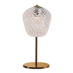 Murano Tischlampen Murano Dalia (Transparent, Neu, Oro satinato, LG., 28)