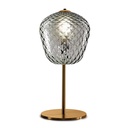 Murano Tischlampen Murano Dalia (Hellgrau-braun, Neu, Oro satinato, LG., 28)