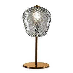 Murano Tischlampen Murano Dalia (Hellgrau-braun, Neu, Oro satinato, LG., 28)