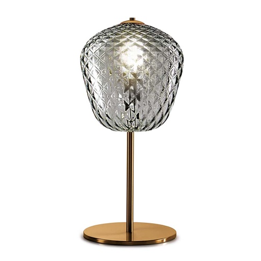 Murano Tischlampen Murano Dalia (Hellgrau-braun, Neu, Oro satinato, LG., 28)