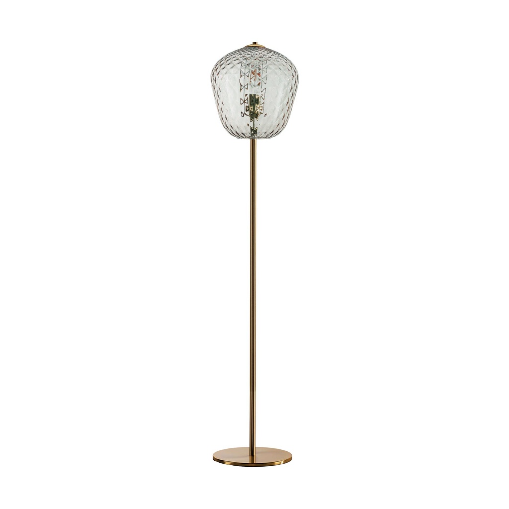 Murano Stehlampen Murano Dalia (Hellgrau-braun, Neu, Oro satinato)