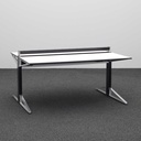 Doppel Schreibtisch Designer (Normal gebraucht, Schwarz)