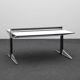 Doppel Schreibtisch Designer (Normal gebraucht, Schwarz)