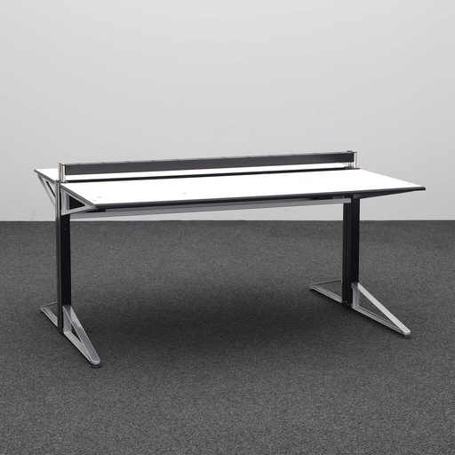 Doppel Schreibtisch Designer (Normal gebraucht, Schwarz)