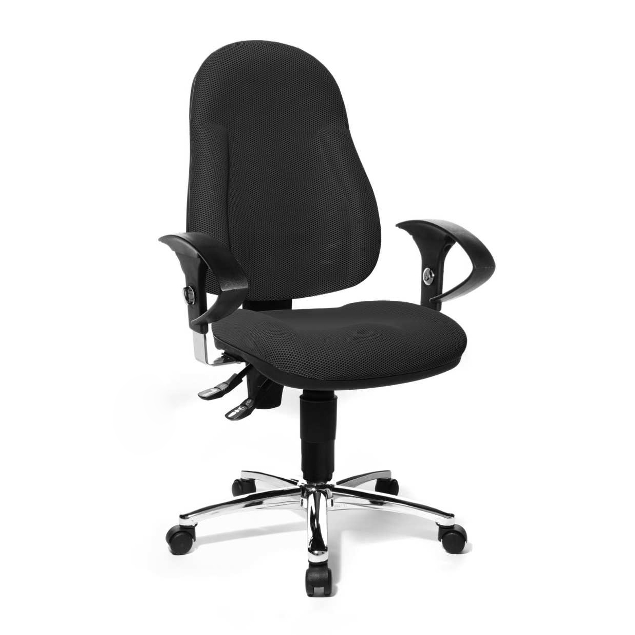 Image of Bürodrehstuhl Topstar Wellpoint 10 Deluxe mit 2D Armlehnen, Schwarz, Neu, Ergonomischer Stuhl - ideal für flexibles Arbeiten