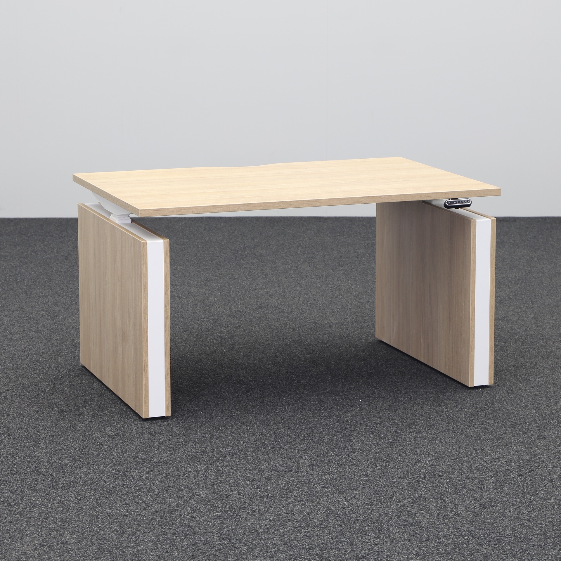 Ergonomischer Stehpulte Narbutas Motion 120x80 cm, Eiche/Weiss, Sehr gut, Tisch - ideal fürs Homeoffice oder Büro