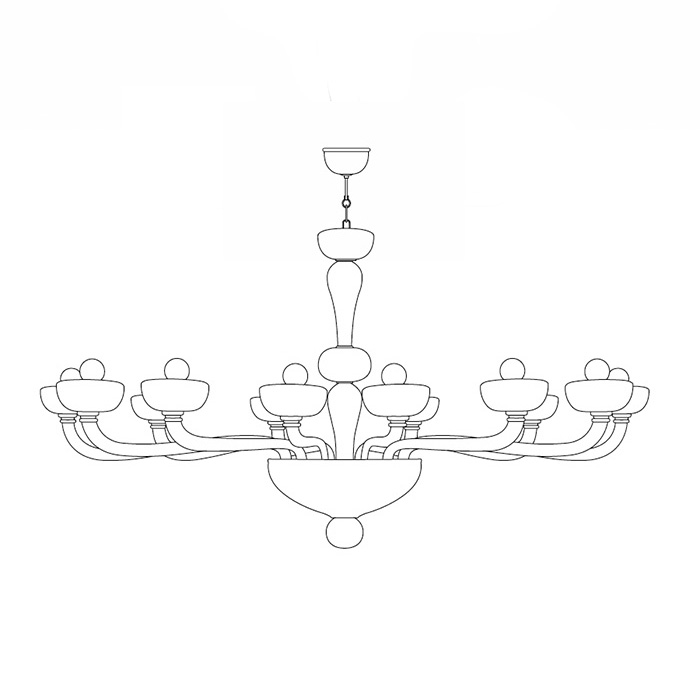 Lampade da soffitto di Murano Murano Calipso (6 L. Rotondo, 85)