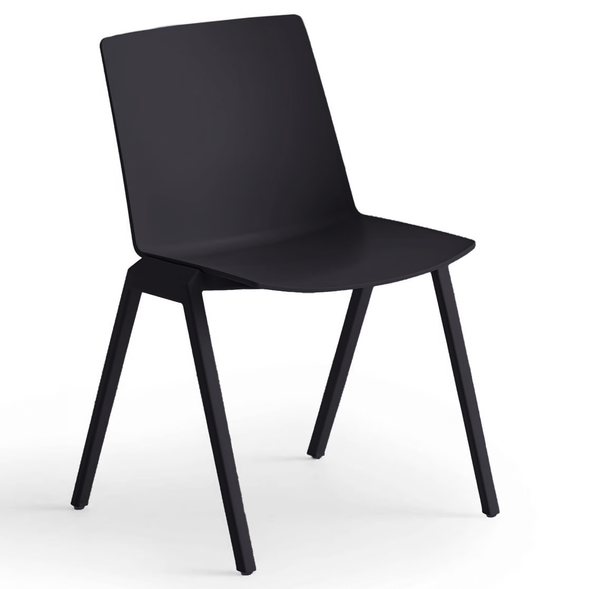 Besucherstuhl Gaber Jubel IV Schwarz ohne Armlehnen, Neu – Perfekt für Büro und Empfang