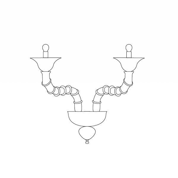 Lampes murales de Murano Murano Vanity (Apl. 2L., 45)