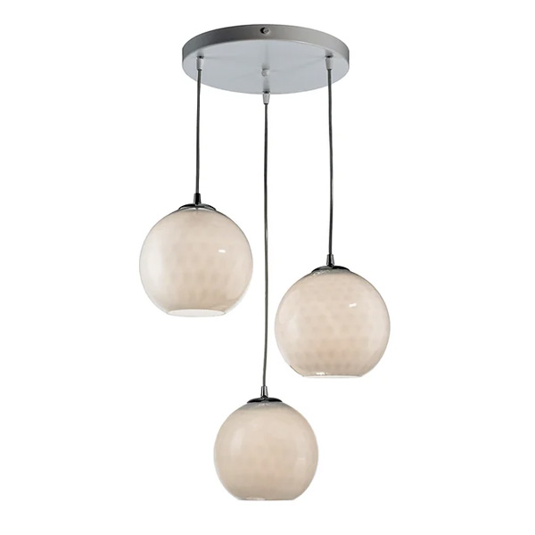 Lampes suspendues de Murano Murano Bolle (Gris clair brun, Cromata, SP. C3)
