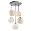 Murano Pendellampen Murano Bolle (Hellstrohgelb, Neu, Cromata, SP. C5)