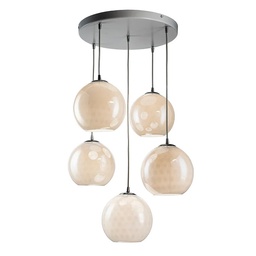 Murano Pendellampen Murano Bolle (Hellstrohgelb, Neu, Cromata, SP. C5)
