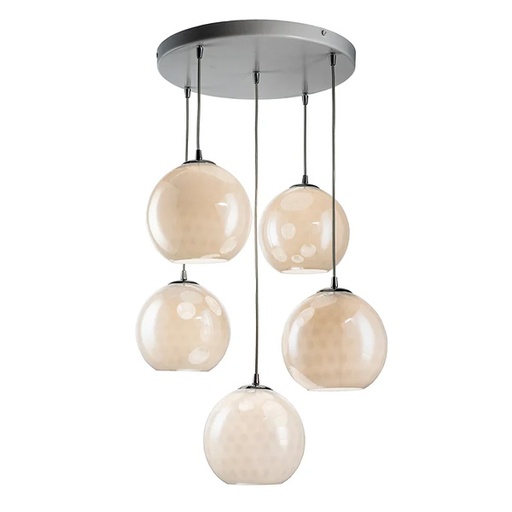 Murano Pendellampen Murano Bolle (Hellstrohgelb, Neu, Cromata, SP. C5)