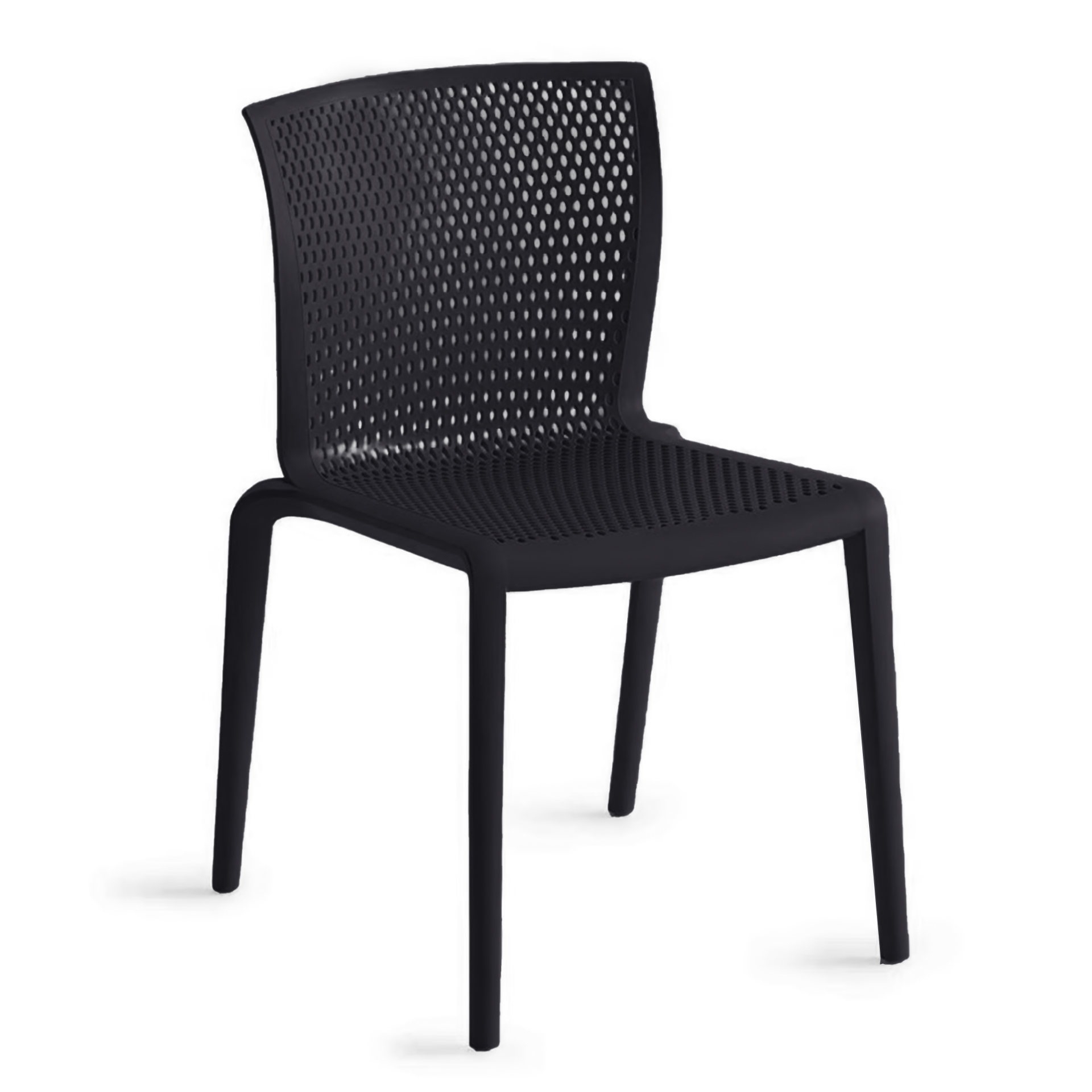Image of Bistro Stapelstühle Gaber Spyker Schwarz ohne Armlehnen, Neu - Perfekt für komfortables Sitzen