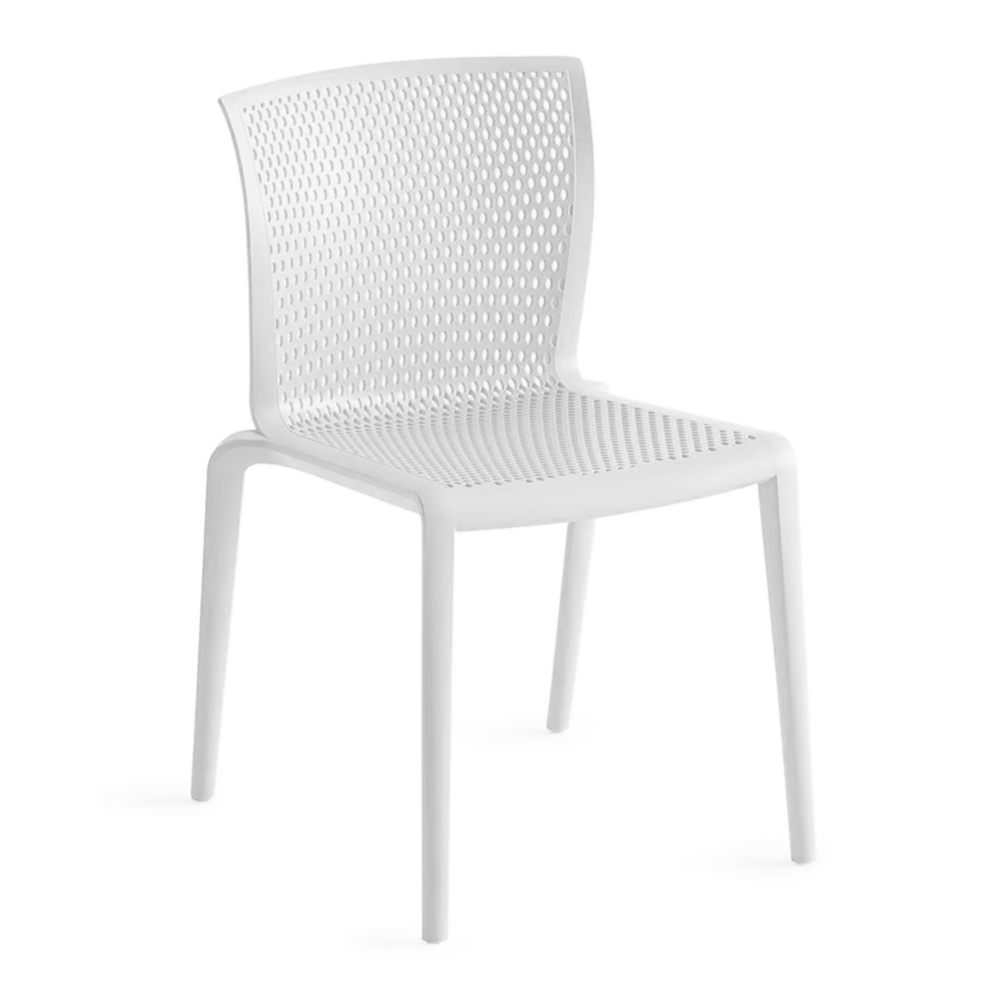Bistro Stapelstühle Gaber Spyker Weiss ohne Armlehnen, Neu - Perfekt für komfortables Sitzen