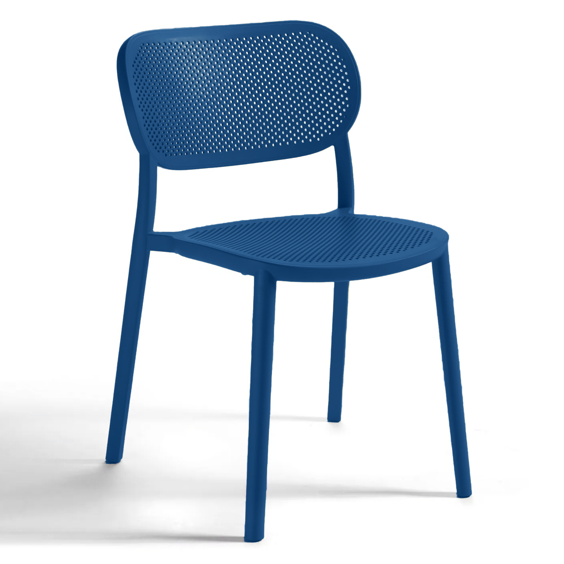 Image of Bistro Stapelstühle Gaber Nuta Blau ohne Armlehnen, Neu - Perfekt für komfortables Sitzen