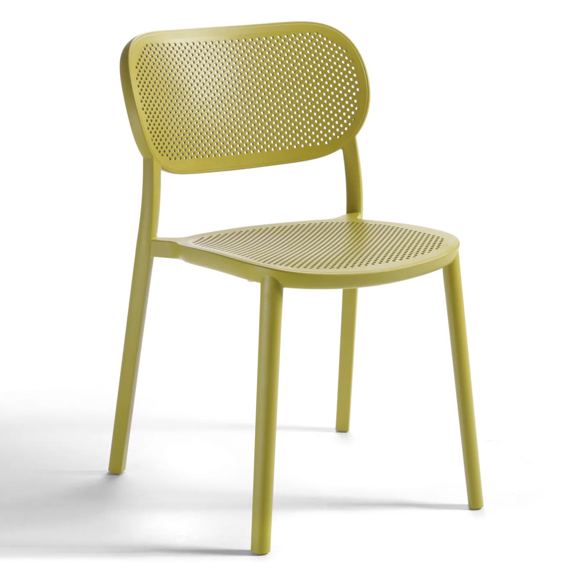 Bistro Stapelstühle Gaber Nuta Gelbgrün ohne Armlehnen, Neu - Perfekt für komfortables Sitzen
