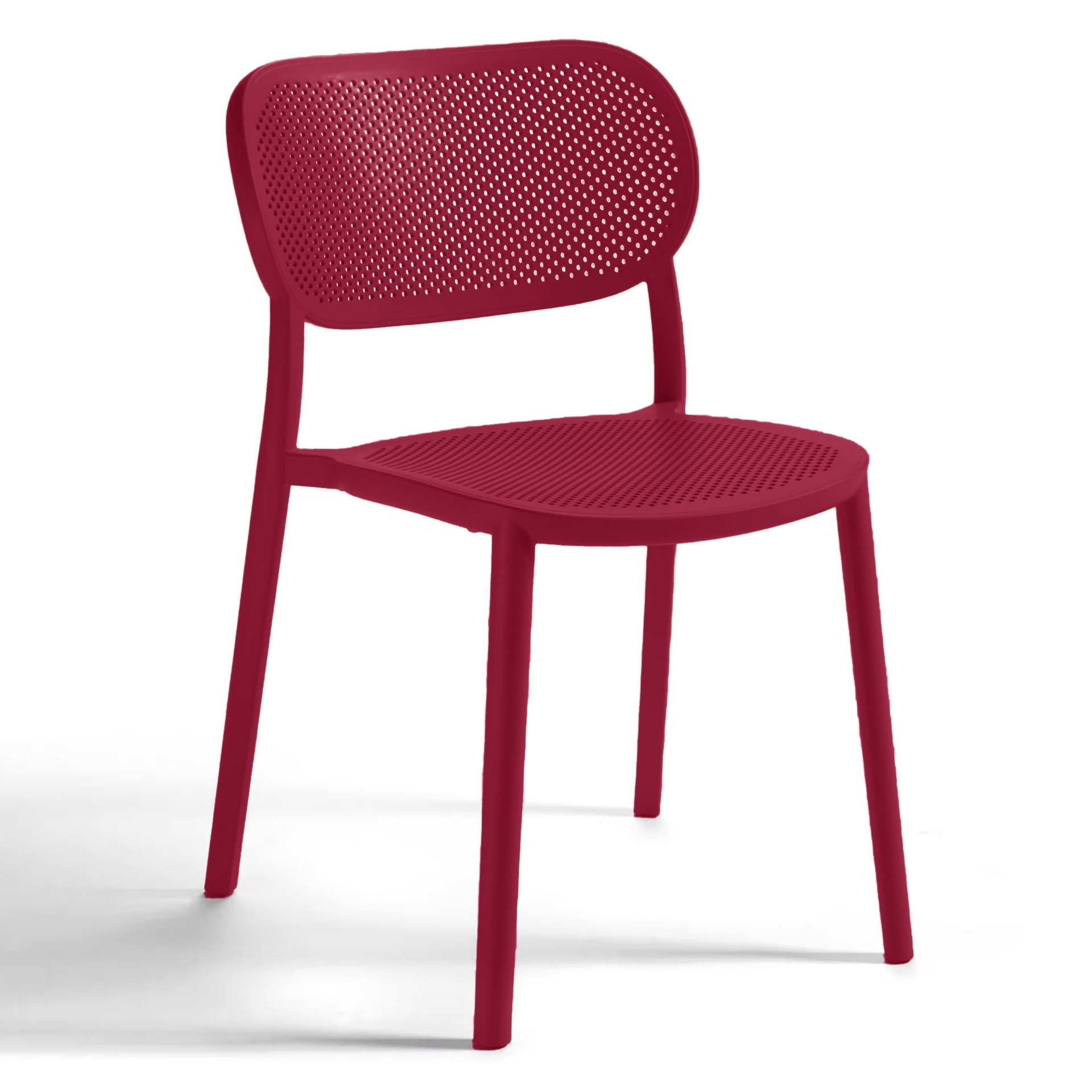 Bistro Stapelstühle Gaber Nuta Rot ohne Armlehnen, Neu - Perfekt für komfortables Sitzen