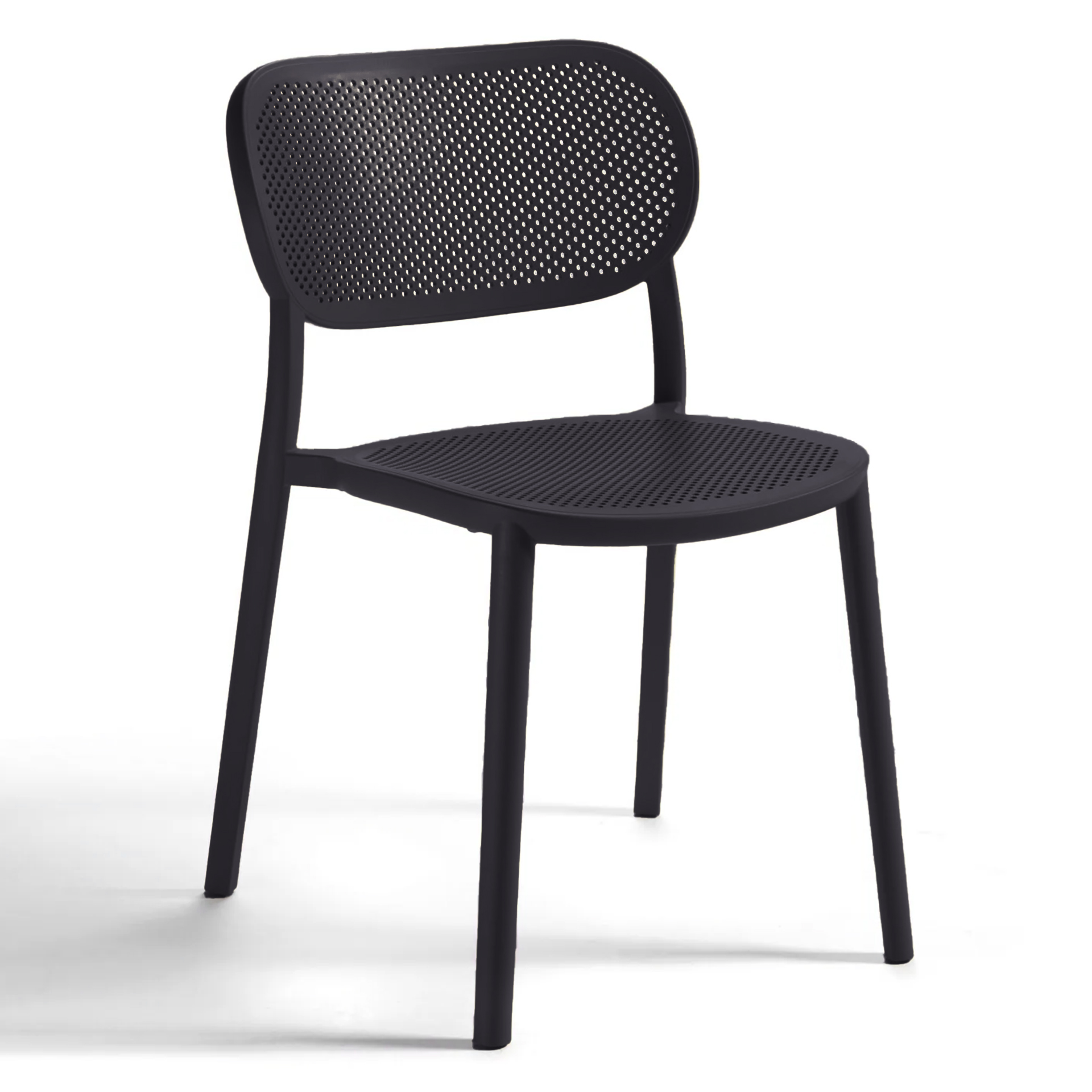 Bistro Stapelstühle Gaber Nuta Schwarz ohne Armlehnen, Neu - Perfekt für komfortables Sitzen