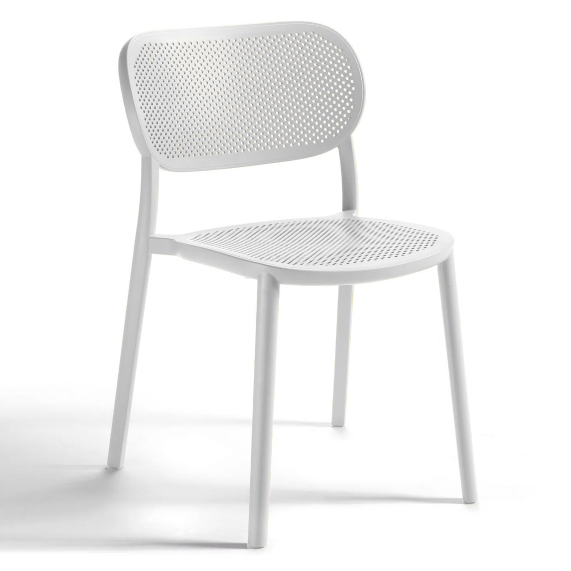 Image of Bistro Stapelstühle Gaber Nuta Weiss ohne Armlehnen, Neu - Perfekt für komfortables Sitzen