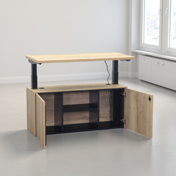 Sitz-/Stehtisch Bralco Winglet-e mit Unterschrank (Sehr gut)