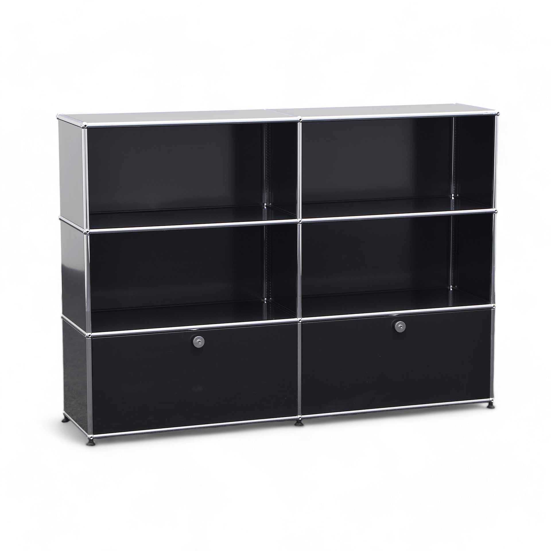Modulschränke USM Haller schwarz Chrom (Normal Gebraucht)