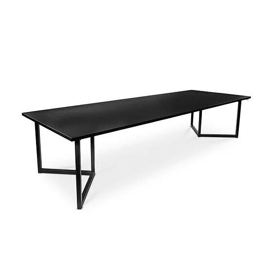 Höhenverstellbarer Konferenztisch Kim Seduta (Schwarz, Neu, 350x120, Schwarz, Schwarz)