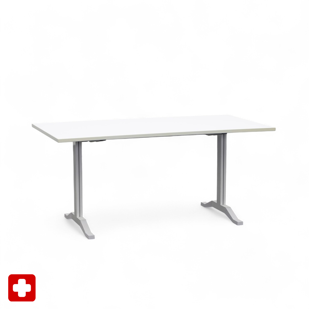 Table de conférence Elan Next 160x80 cm, Gris clair/Gris clair, Rectangulaire, Normalement utilisé, Table - Haute qualité & longue durée de vie