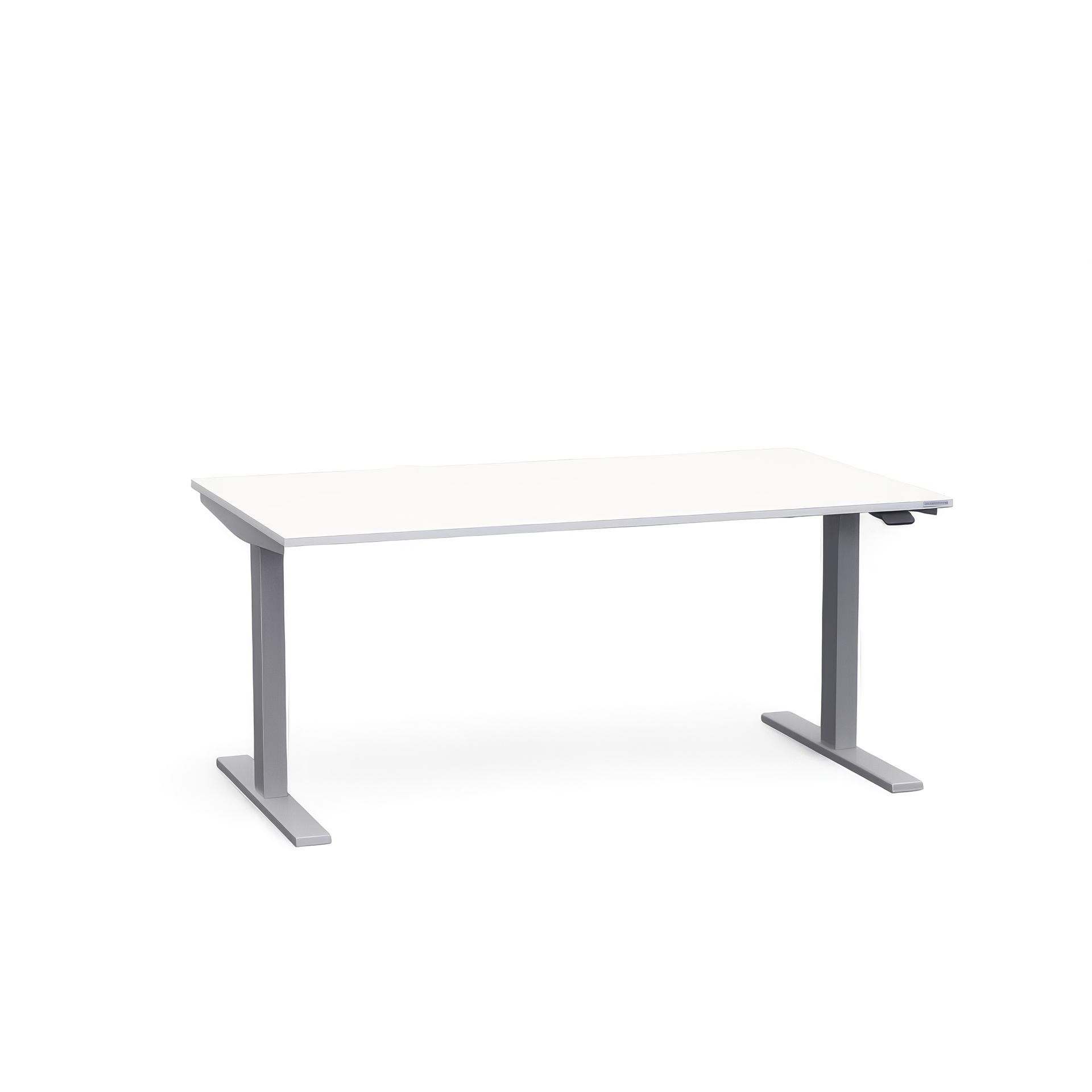 Ergonomique Table assise/debout Tradingzone Smartline 140x80 cm, Blanc/Gris argenté, Nouveau, Pupitre - idéal pour le bureau ou la maison