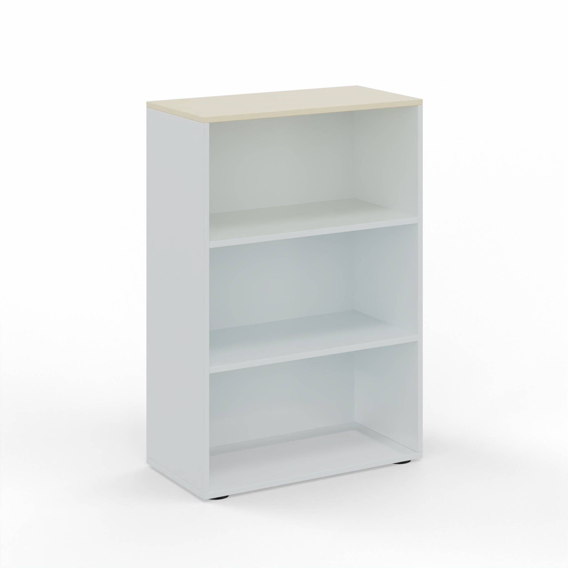 Regal Tradingzone GO Swiss 80.0 x 40.0 cm, Weissgrau/Ahorn, 3 Ordner hoch, Neu - Optimal für Büro und Organisation